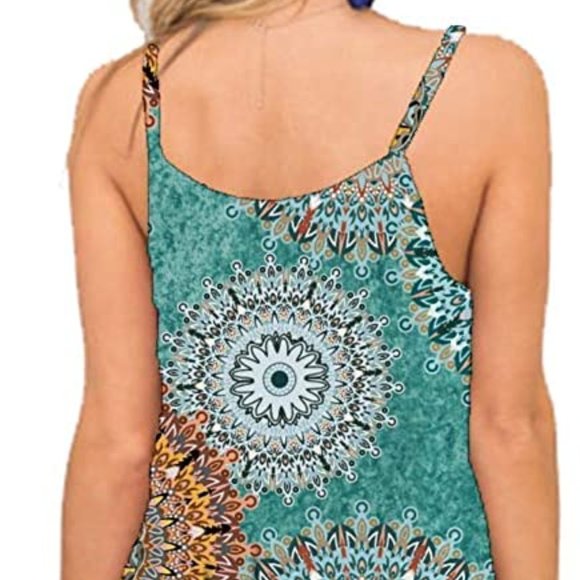 Women's Spaghetti Strap Swing Tank Cover Up Dress - Picture 3 of 4